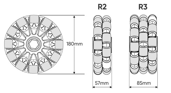 옴니아휠 로타캐스터 공식 총판 (주)비앤피 - 180mm 옴니휠 사이즈/ 180mm_사이즈_휠_1.jpg